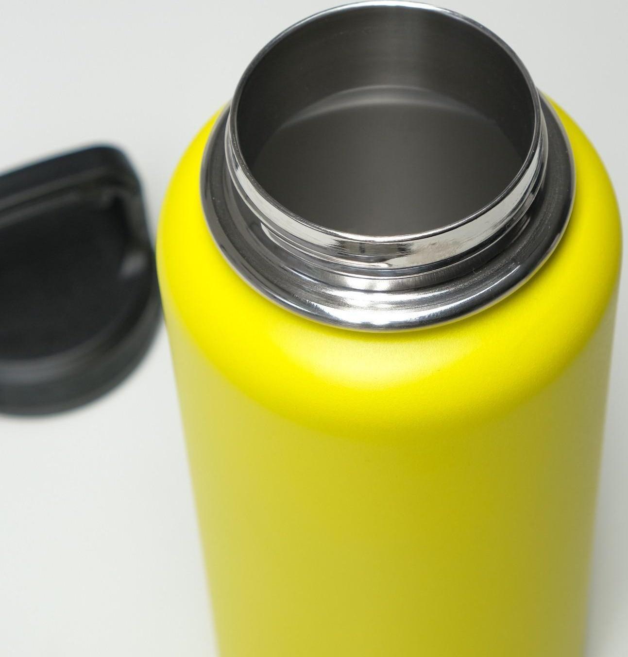 Термос, серия: Карабин, 1 л, сохраняет тепло 24 ч, жёлтый