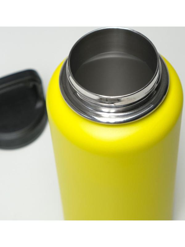 Термос, серия: Карабин, 1 л, сохраняет тепло 24 ч, жёлтый