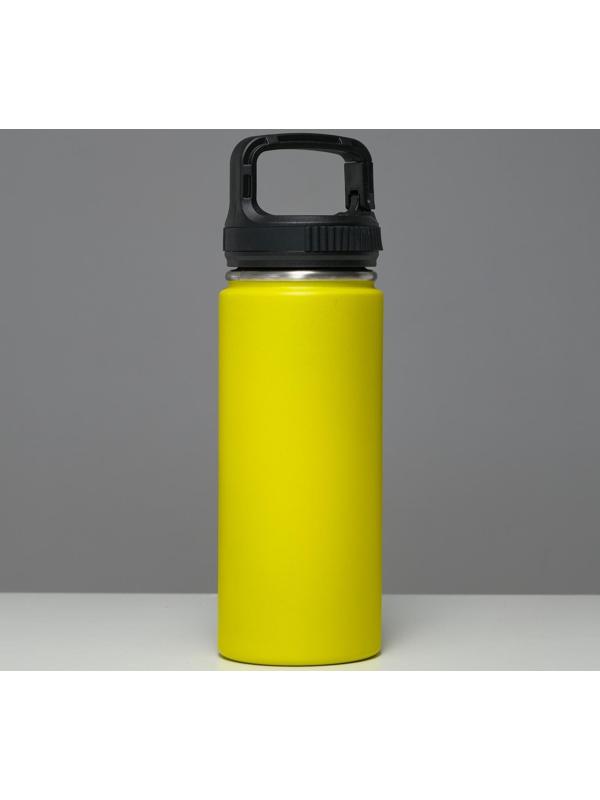 Термос, серия: Карабин, 1 л, сохраняет тепло 24 ч, жёлтый