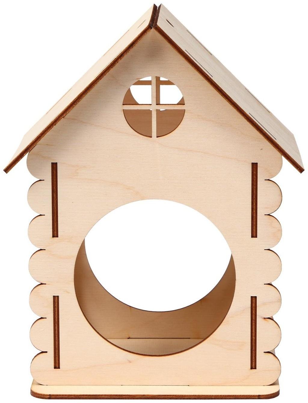 Кормушка для птиц «Изба бревенчатая», 14 × 13,5 × 23 см