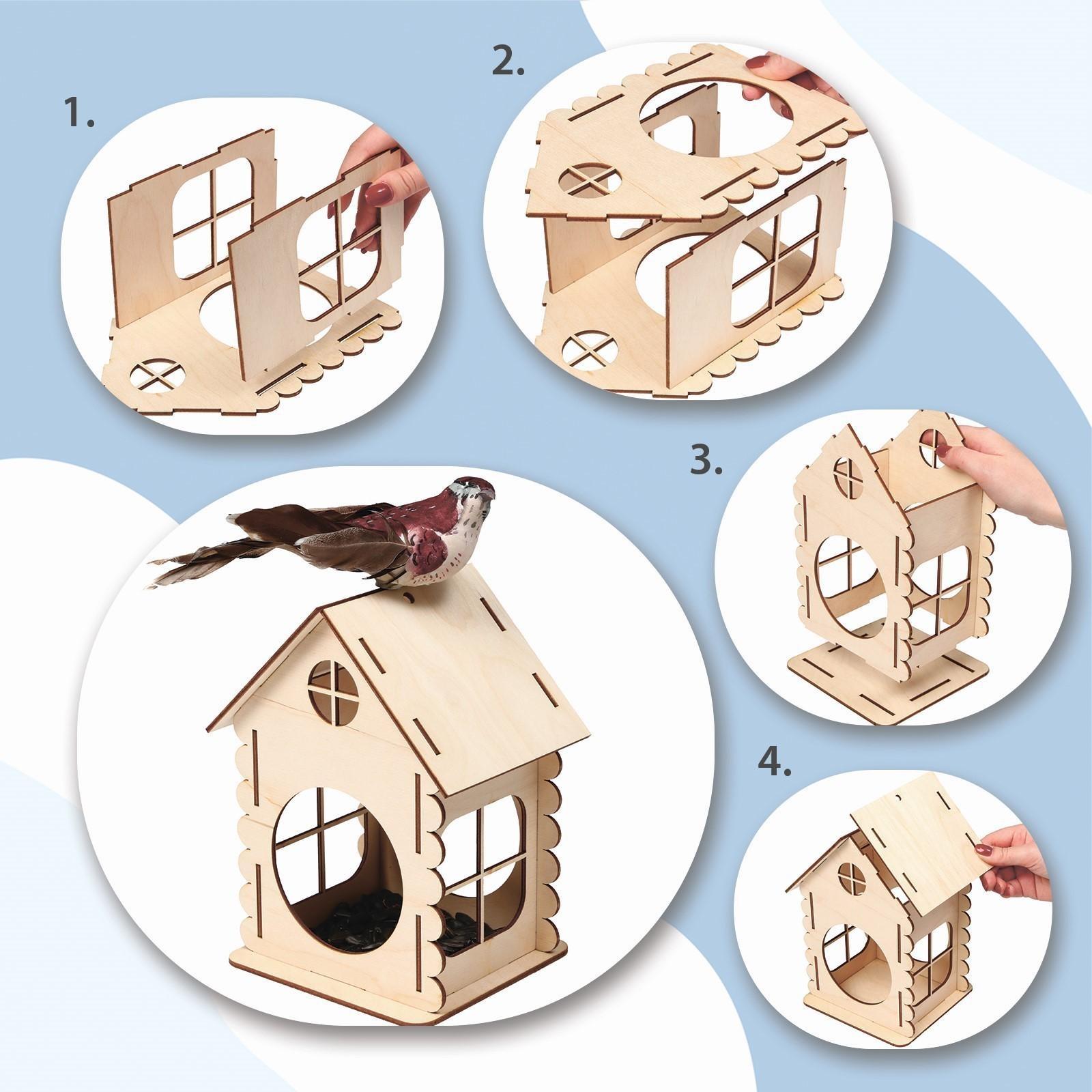 Кормушка для птиц «Изба бревенчатая», 14 × 13,5 × 23 см