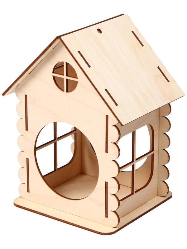 Кормушка для птиц «Изба бревенчатая», 14 × 13,5 × 23 см