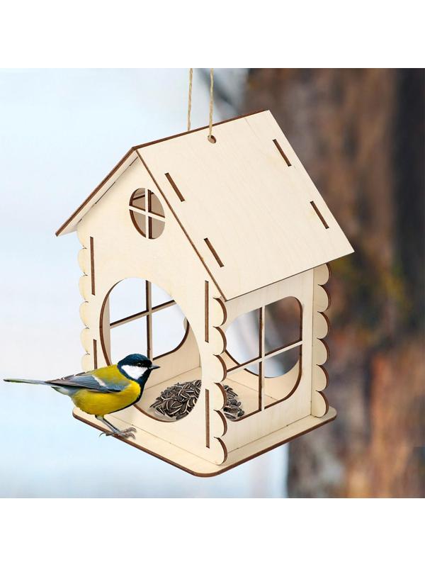 Кормушка для птиц «Изба бревенчатая», 14 × 13,5 × 23 см