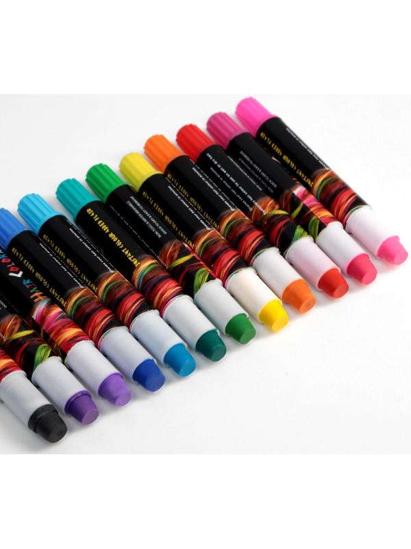 Набор мелков-карандашей для волос, 12 шт.