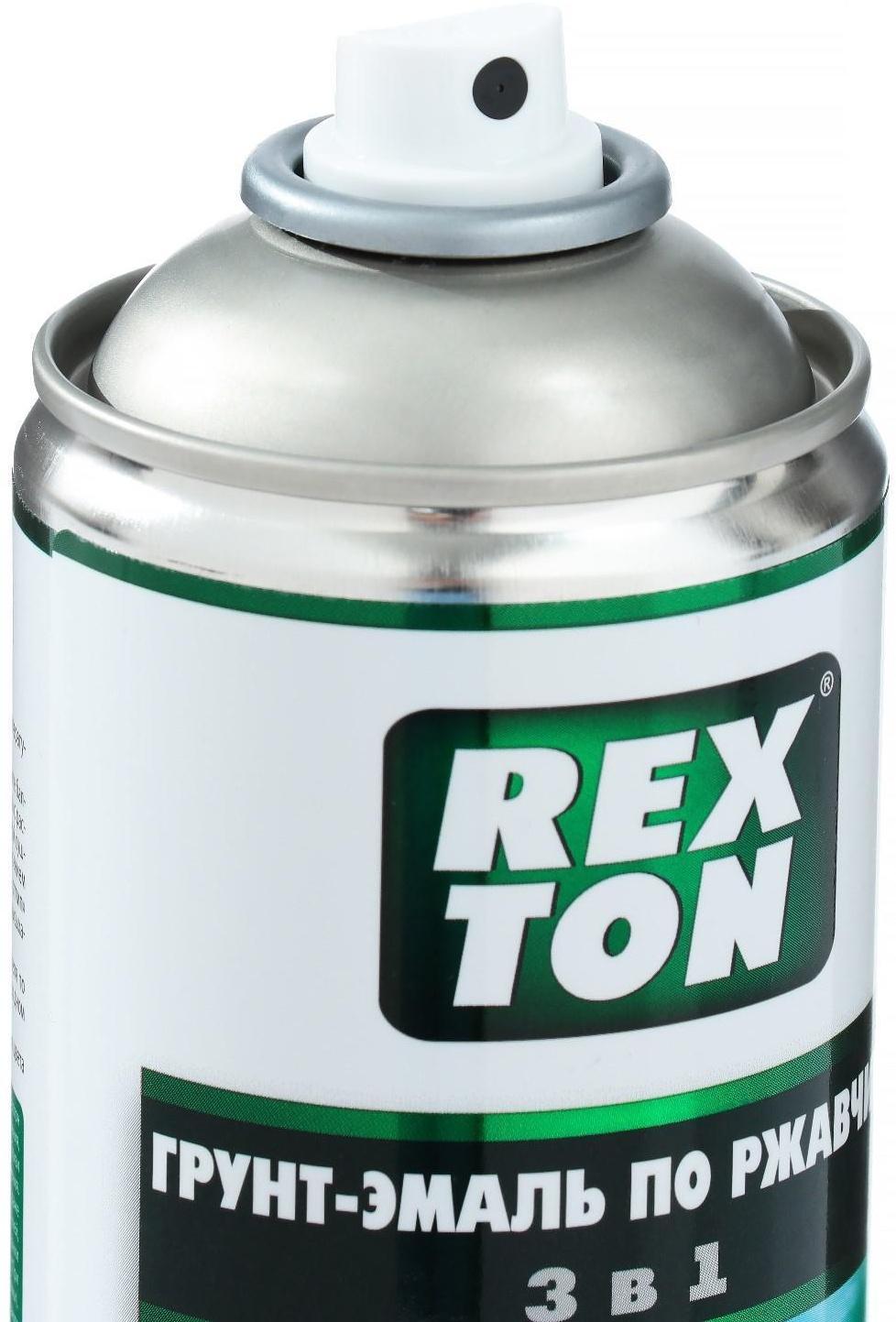 Грунт-эмаль REXTON по ржавчине 3 в 1, черный, аэрозоль 520 мл RT-150.20