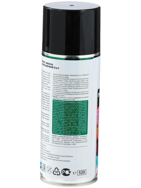 Грунт-эмаль REXTON по ржавчине 3 в 1, черный, аэрозоль 520 мл RT-150.20