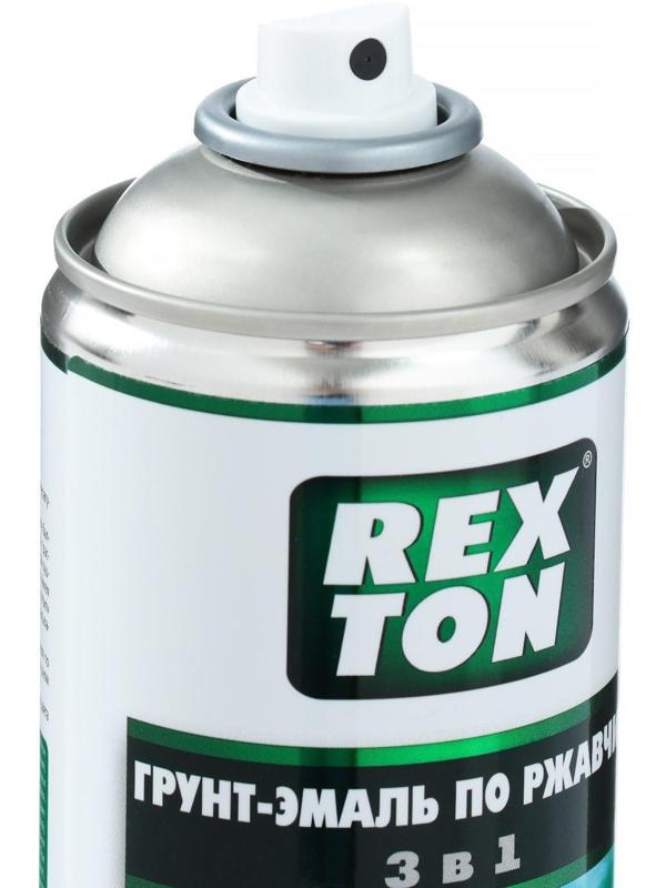 Грунт-эмаль REXTON по ржавчине 3 в 1, черный, аэрозоль 520 мл RT-150.20