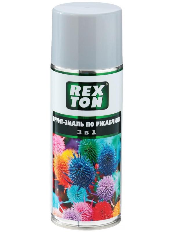 Грунт-эмаль REXTON по ржавчине 3 в 1, серый, аэрозоль 520 мл RT-150.30