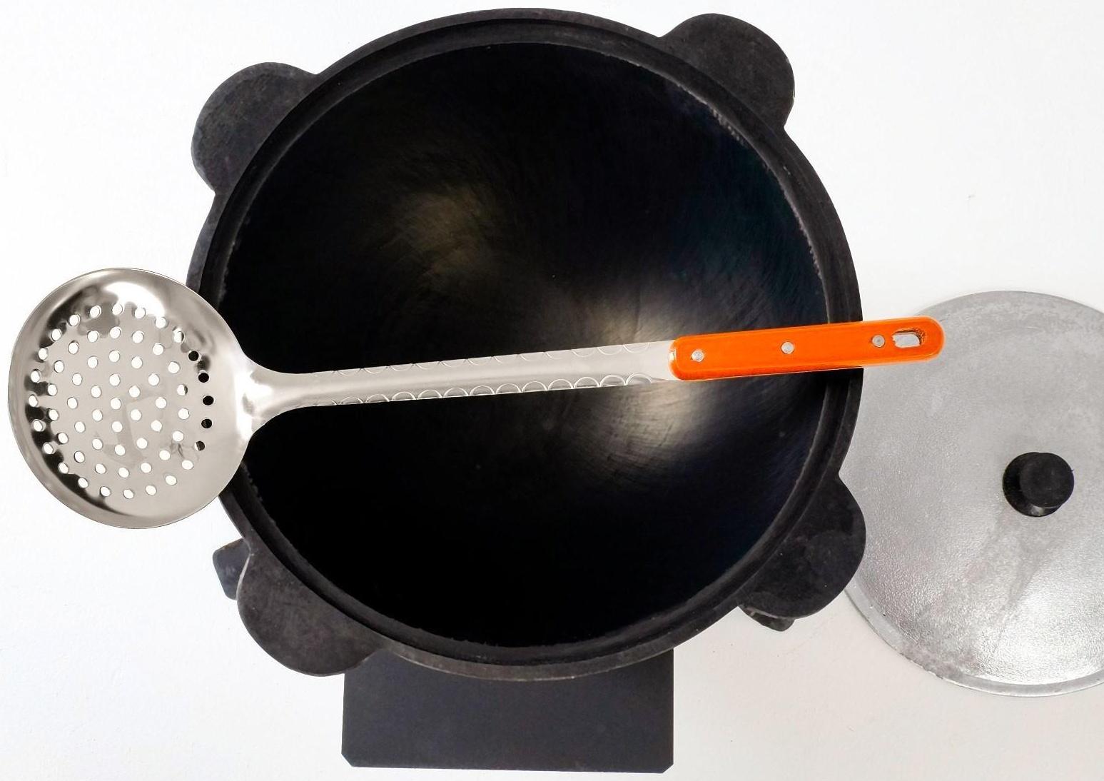 Набор для плова 3 предмета: казан 6 л, печь под казан, шумовка 43 см, приправа в подарок