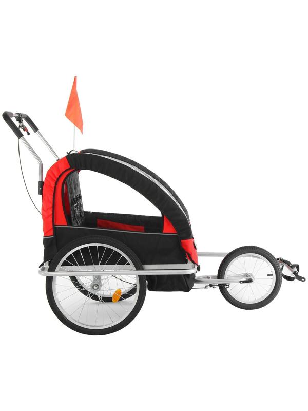 Велоприцеп, цвет красный