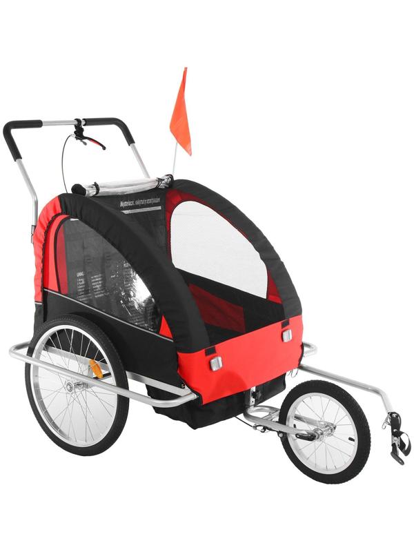 Велоприцеп, цвет красный