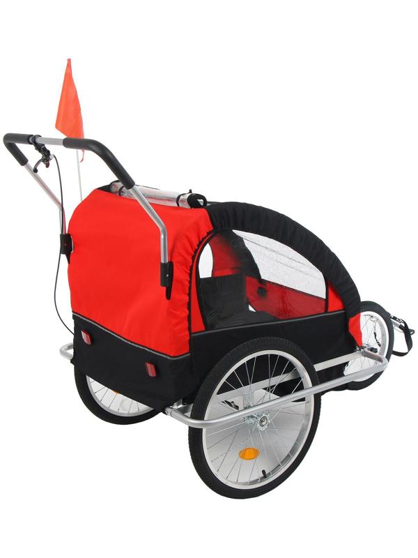 Велоприцеп, цвет красный