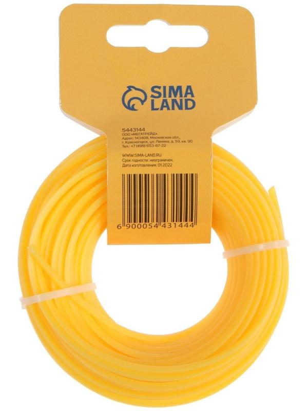 Леска для триммера ТУНДРА, сечение треугольник, d=2.4 мм, 15 м, нейлон