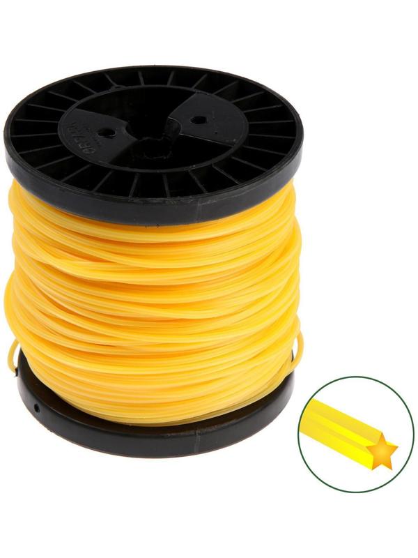 Леска для триммера ТУНДРА, сечение звезда, d=3 мм, 80 м, нейлон