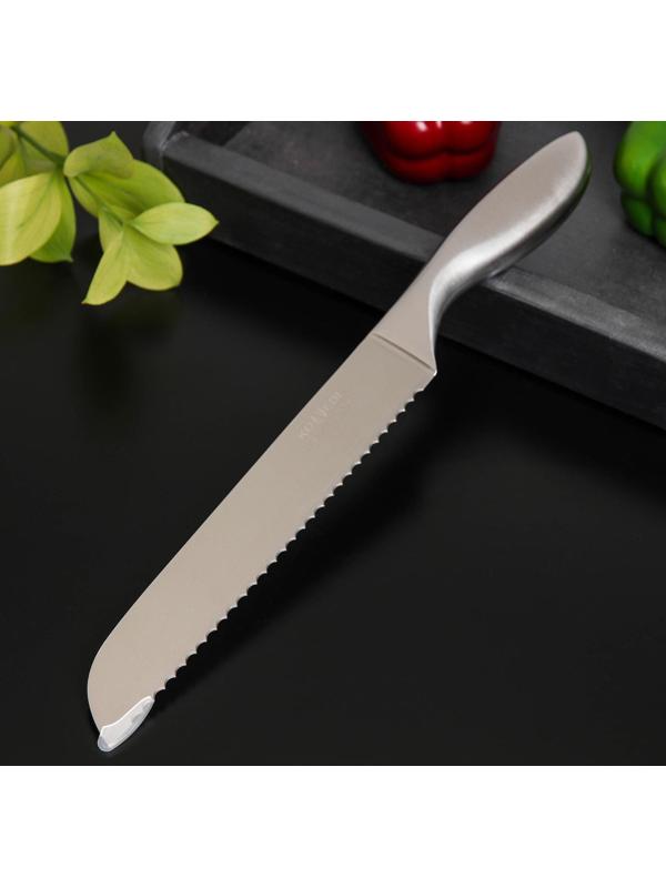 Нож кухонный Доляна Salomon, хлебный, лезвие 20 см