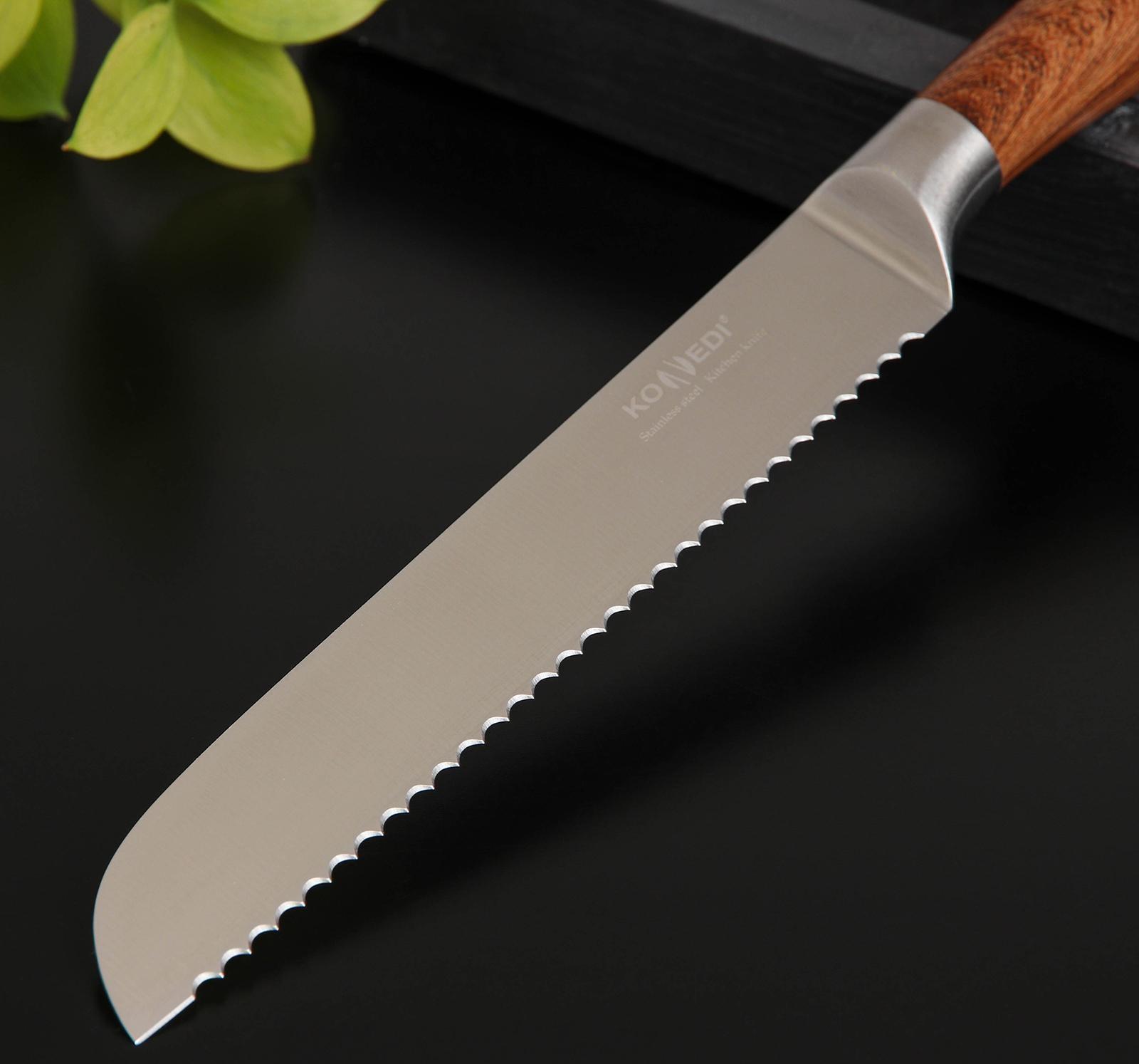 Нож кухонный Доляна Forest, хлебный, лезвие 20 см