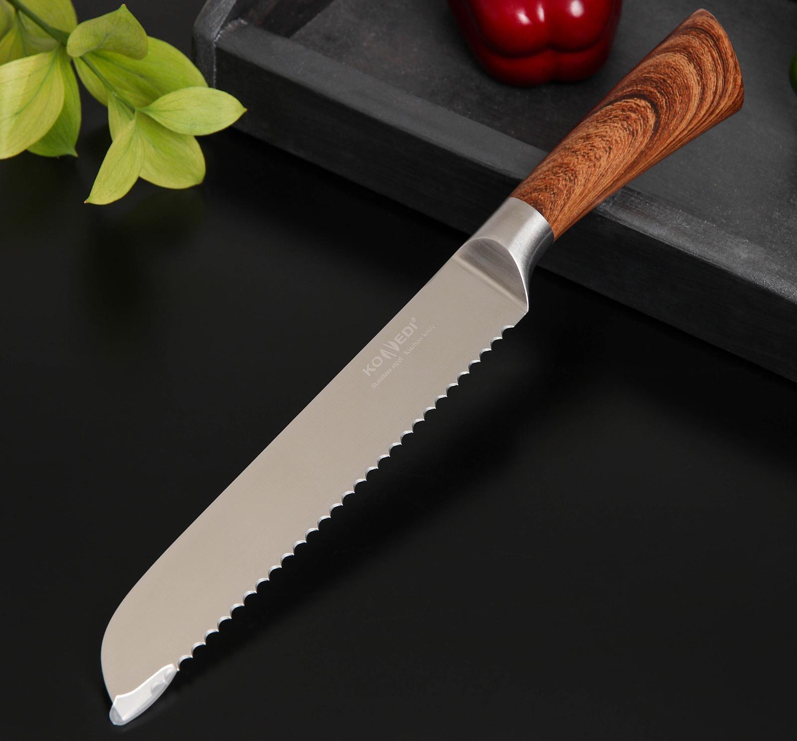 Нож кухонный Доляна Forest, хлебный, лезвие 20 см