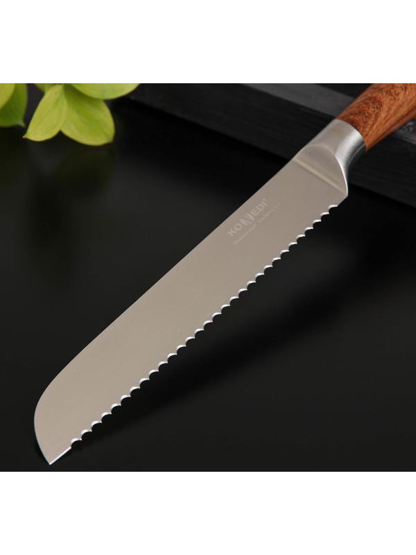 Нож кухонный Доляна Forest, хлебный, лезвие 20 см