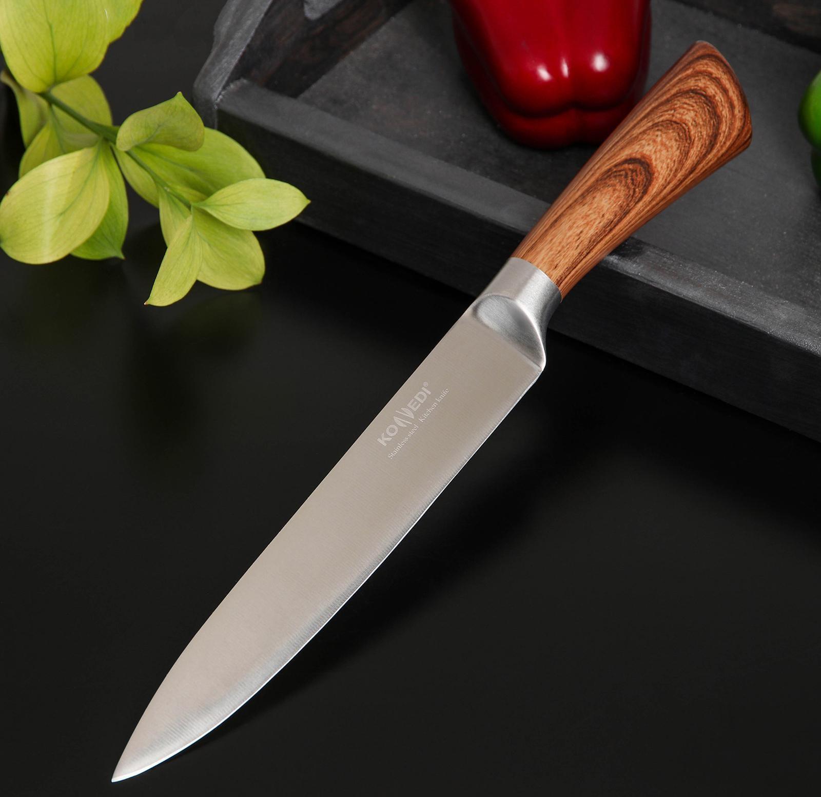 Нож кухонный Доляна Forest, шеф, лезвие 20 см