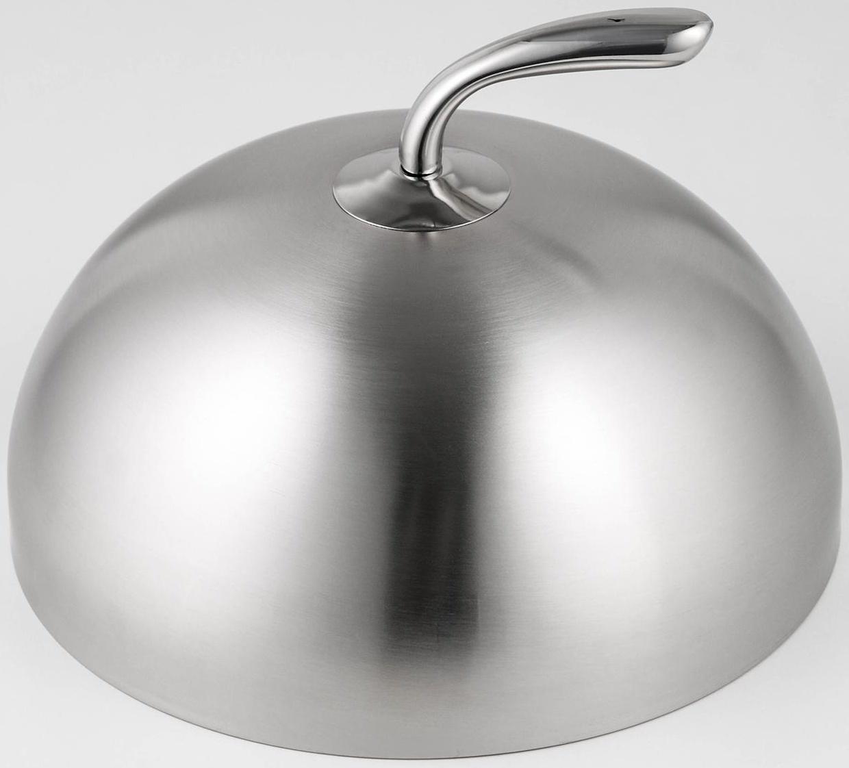Крышка-Клош из нержавеющей стали, 24×24×13,5 см, круглая