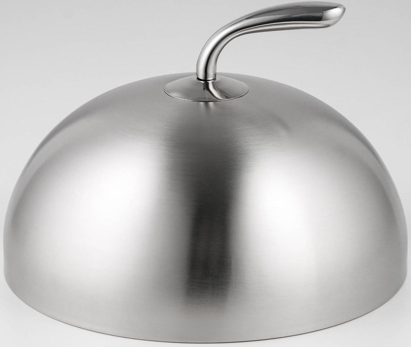 Крышка-Клош из нержавеющей стали, 24×24×13,5 см, круглая