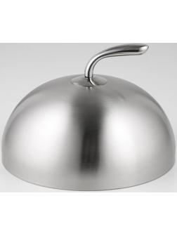 Крышка-Клош из нержавеющей стали, 24×24×13,5 см, круглая