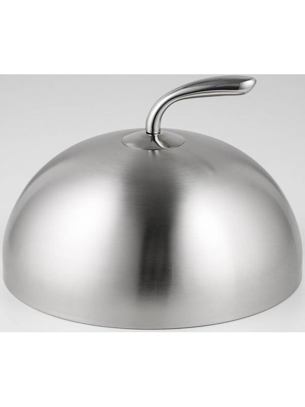 Крышка-Клош из нержавеющей стали, 24×24×13,5 см, круглая