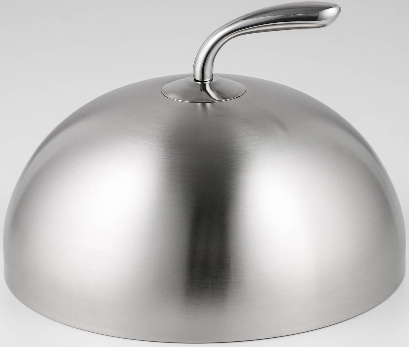 Крышка-Клош из нержавеющей стали, 24×26×15 см, круглая