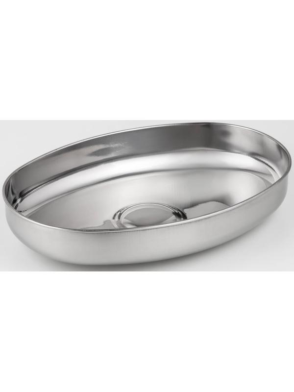 Крышка-Клош из нержавеющей стали, 27,5×19×4 см, овальная