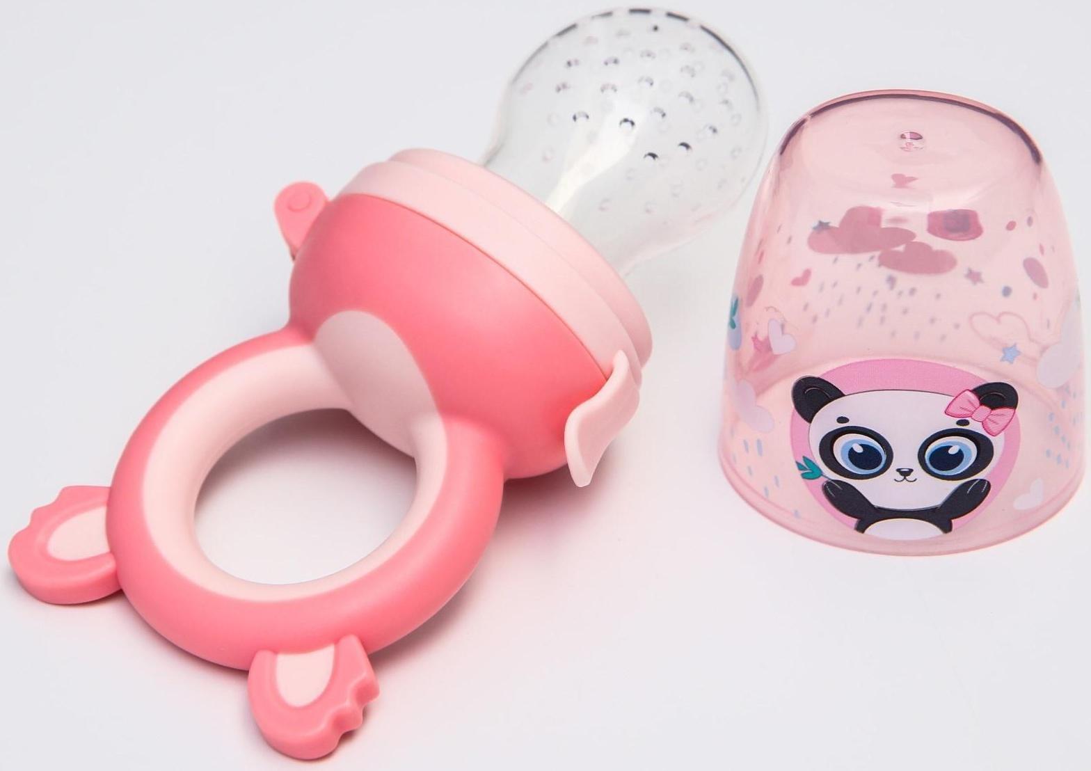 Ниблер для прикорма с силиконовой сеточкой «Пандочка», р-р сеточки L