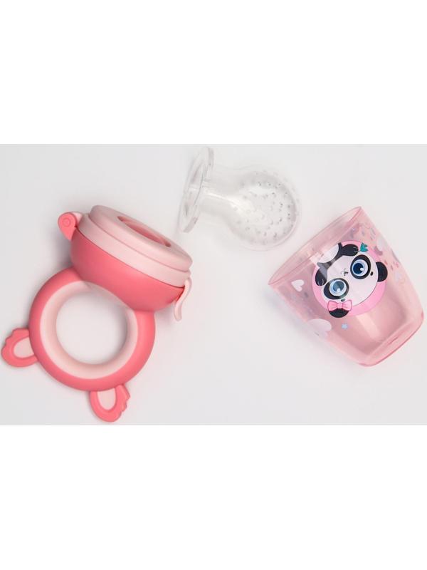 Ниблер для прикорма с силиконовой сеточкой «Пандочка», р-р сеточки L