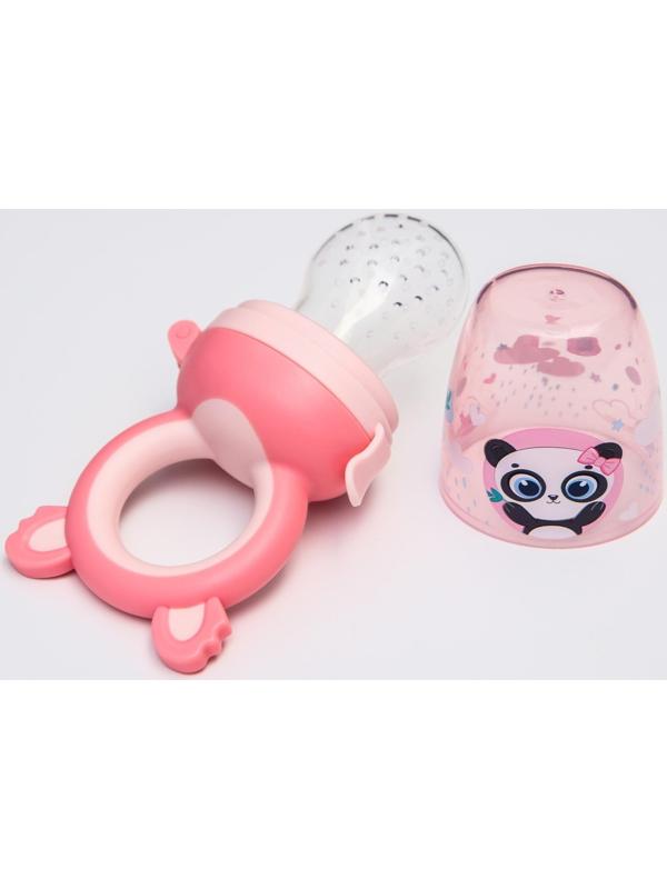 Ниблер для прикорма с силиконовой сеточкой «Пандочка», р-р сеточки L