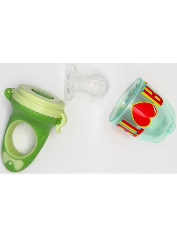 Ниблер для прикорма с силиконовой сеточкой «Еда, я люблю тебя», р-р сеточки М