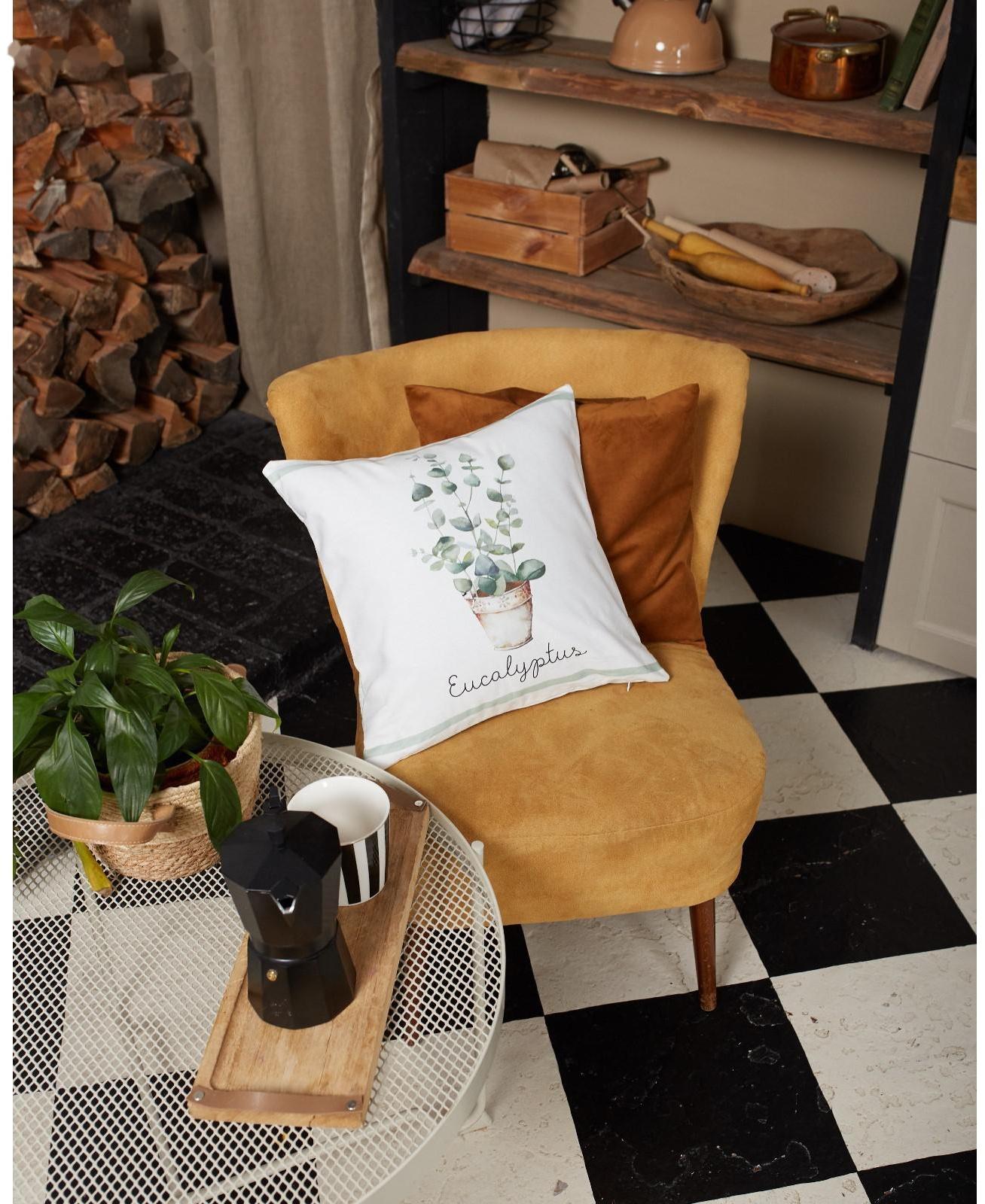 Наволочка декоративная «Этель» Eucalyptus (вид 2), 40х40 см, 100% хлопок