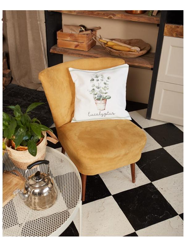 Наволочка декоративная «Этель» Eucalyptus (вид 2), 40х40 см, 100% хлопок