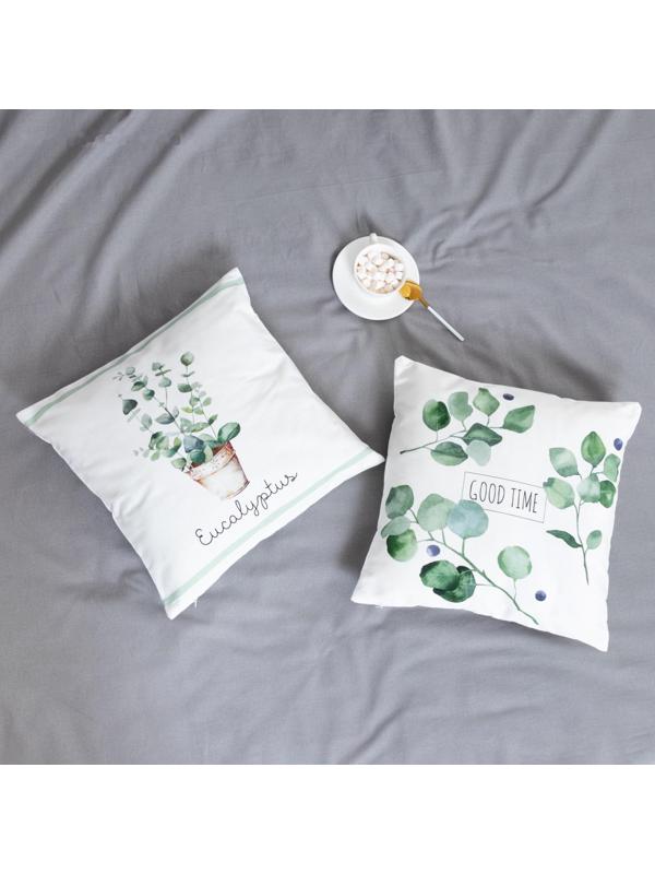 Наволочка декоративная «Этель» Eucalyptus (вид 2), 40х40 см, 100% хлопок