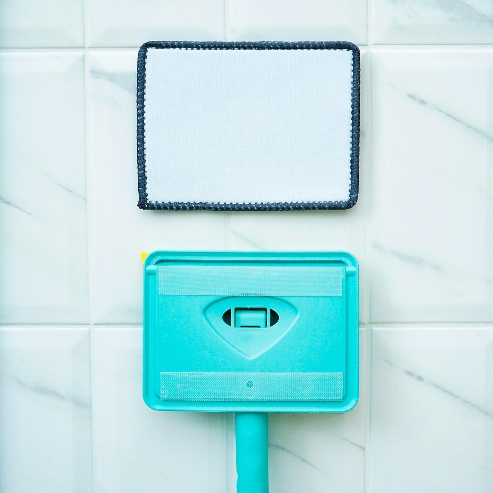 Окномойка со стальным телескопическим черенком, насадка микрофибра, водосгон силикон, 16×3,5×105 см