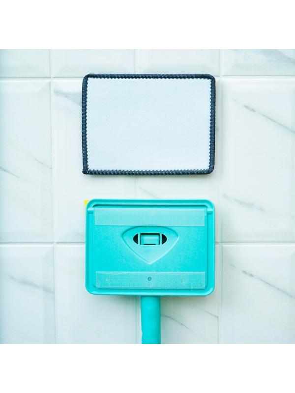 Окномойка со стальным телескопическим черенком, насадка микрофибра, водосгон силикон, 16×3,5×105 см