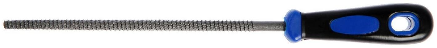 Рашпиль ТУНДРА, сталь У10, круглый, пластиковая рукоятка, 200 мм