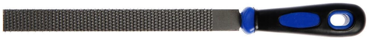 Рашпиль ТУНДРА, сталь У10, плоский, пластиковая рукоятка, 200 мм