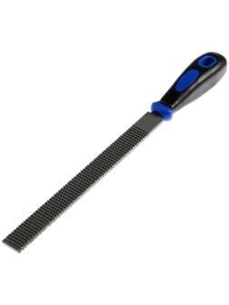 Рашпиль ТУНДРА, сталь У10, плоский, пластиковая рукоятка, 200 мм