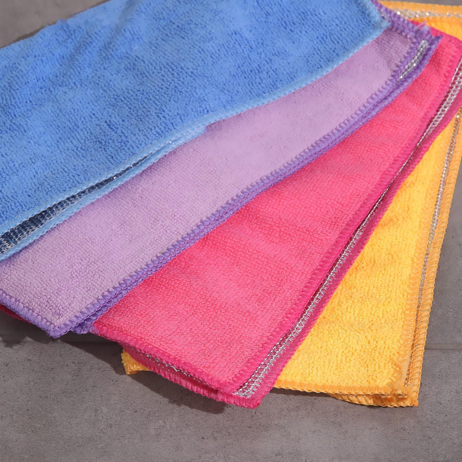 Салфетка микрофибра сложных загрязнений Доляна, металлический абразив, цвет МИКС