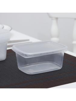 Набор контейнеров, 250 мл, 10,8×8,2 см, 5 шт, с крышкой, цвет прозрачный