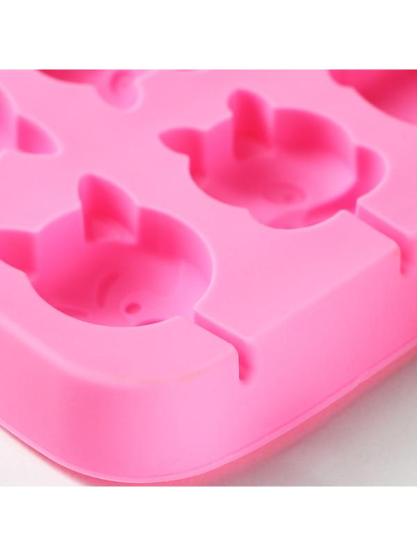 Форма для леденцов Доляна «Собакены», 16,2×10,5×1,7 см, 8 ячеек, цвет МИКС