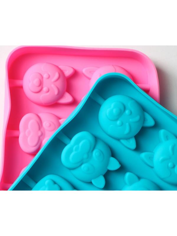 Форма для леденцов Доляна «Собакены», 16,2×10,5×1,7 см, 8 ячеек, цвет МИКС