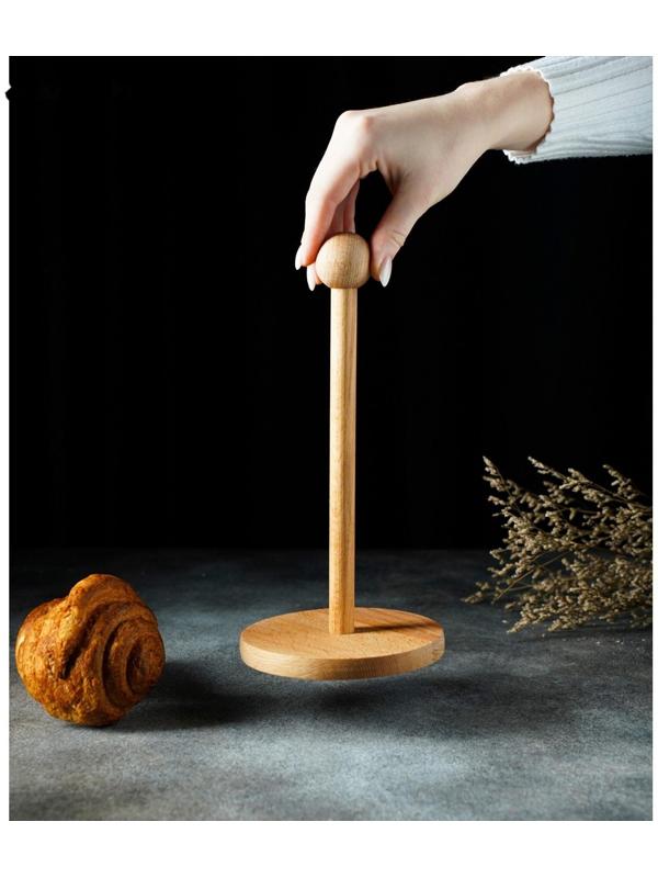 Держатель для бумажных полотенец, 13×25 см, бук