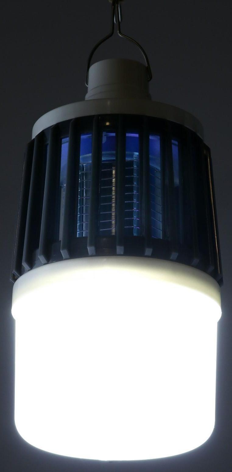 Уничтожитель насекомых LRI-37, портативный, фонарь, от USB, АКБ, серый