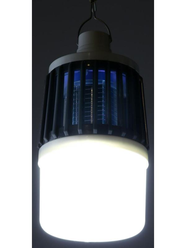 Уничтожитель насекомых LRI-37, портативный, фонарь, от USB, АКБ, серый