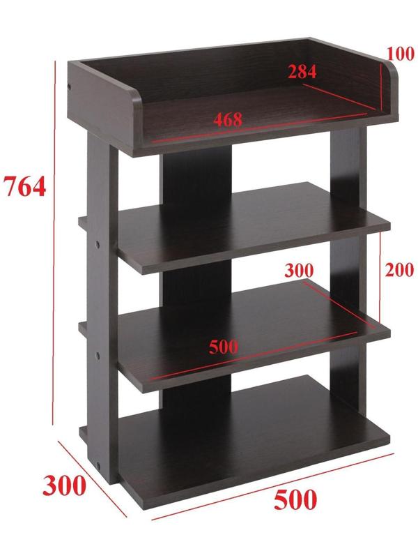 Стеллаж  Норд №4, 500х300х764, Венге