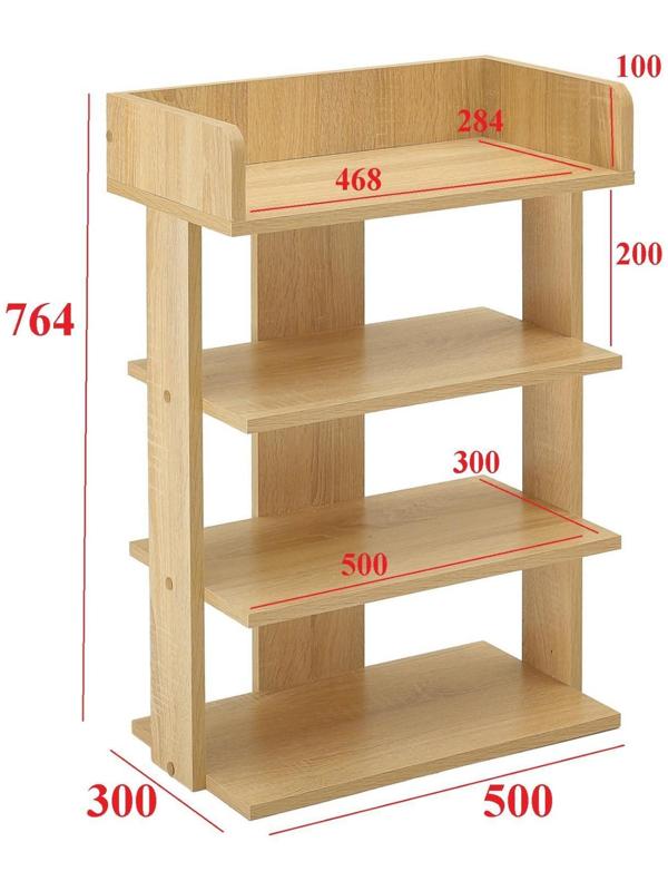 Стеллаж  Норд №4, 500х300х764, Дуб сонома